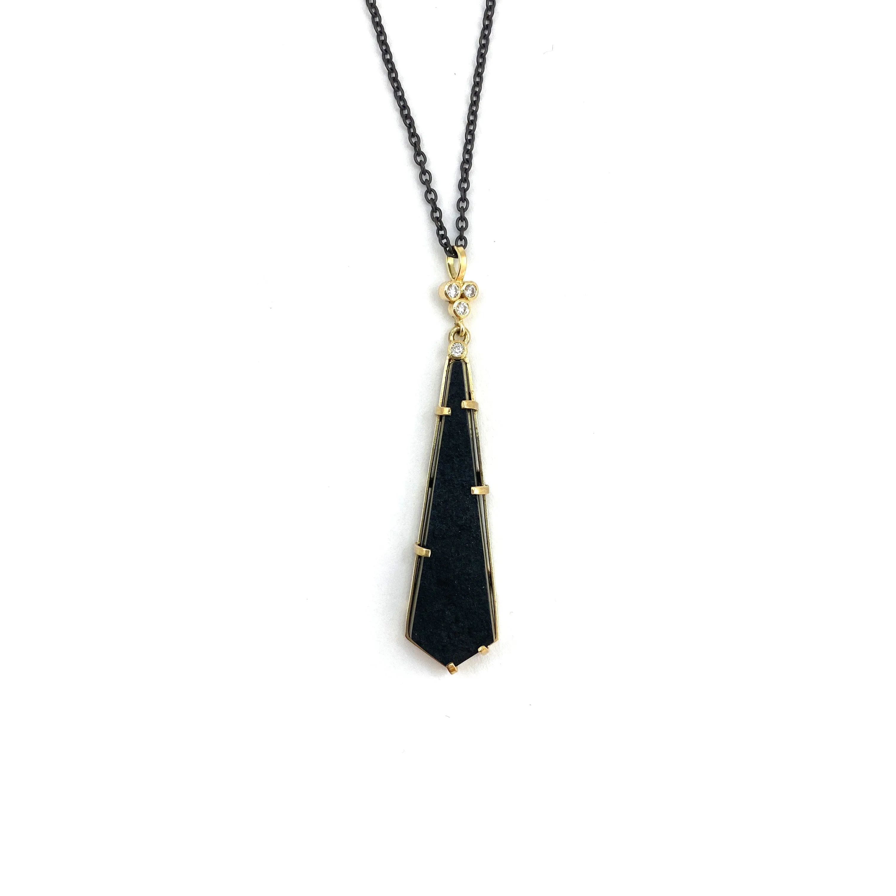 One of a Kind Black Jade Pendant