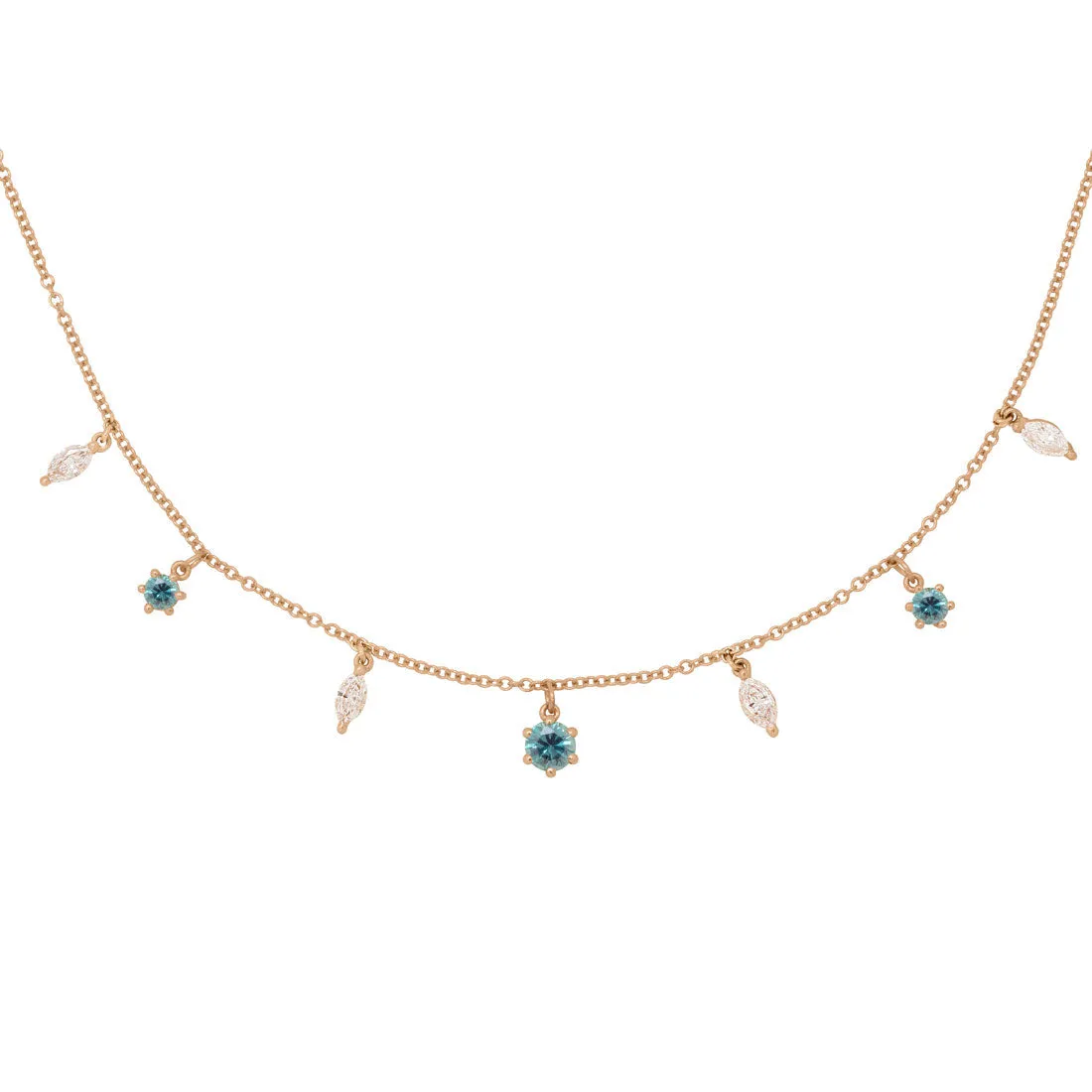 Pacifica Marquise Fringe Necklace