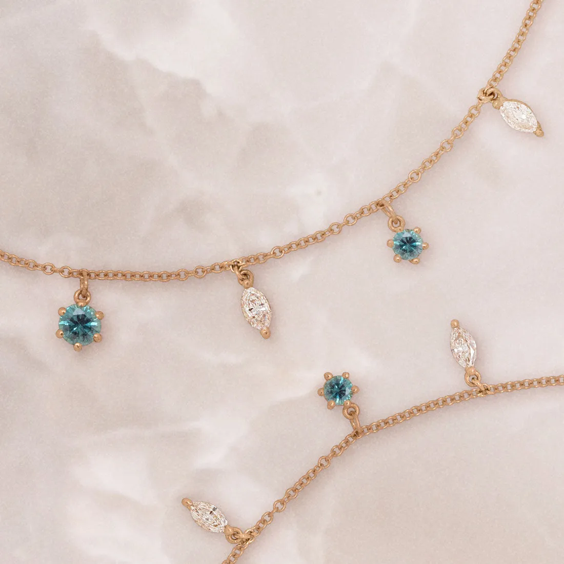 Pacifica Marquise Fringe Necklace