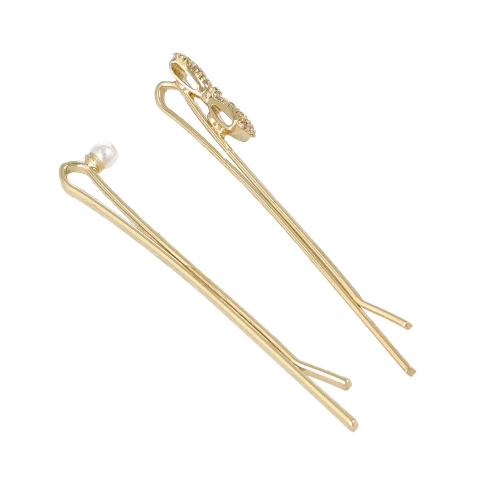 Pave Bow Hairpin Set