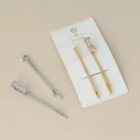 Pave Bow Hairpin Set