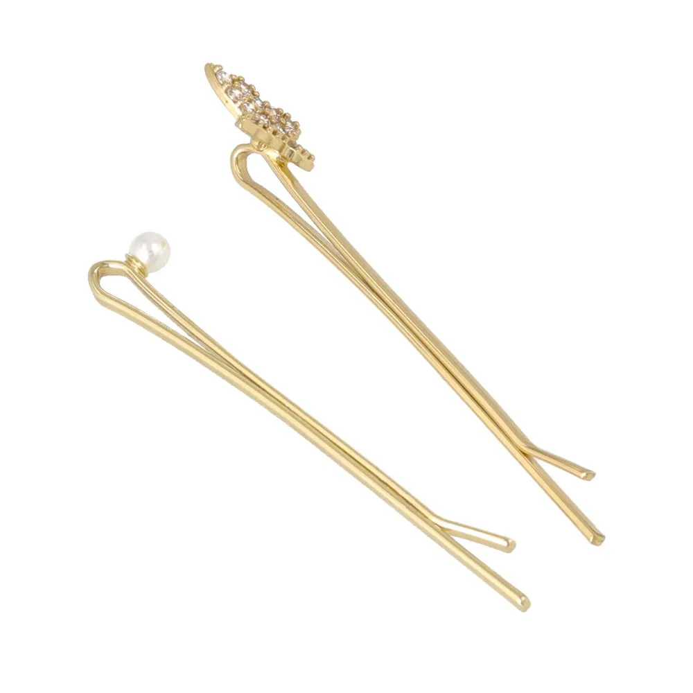 Pave Butterfly Hairpin Set