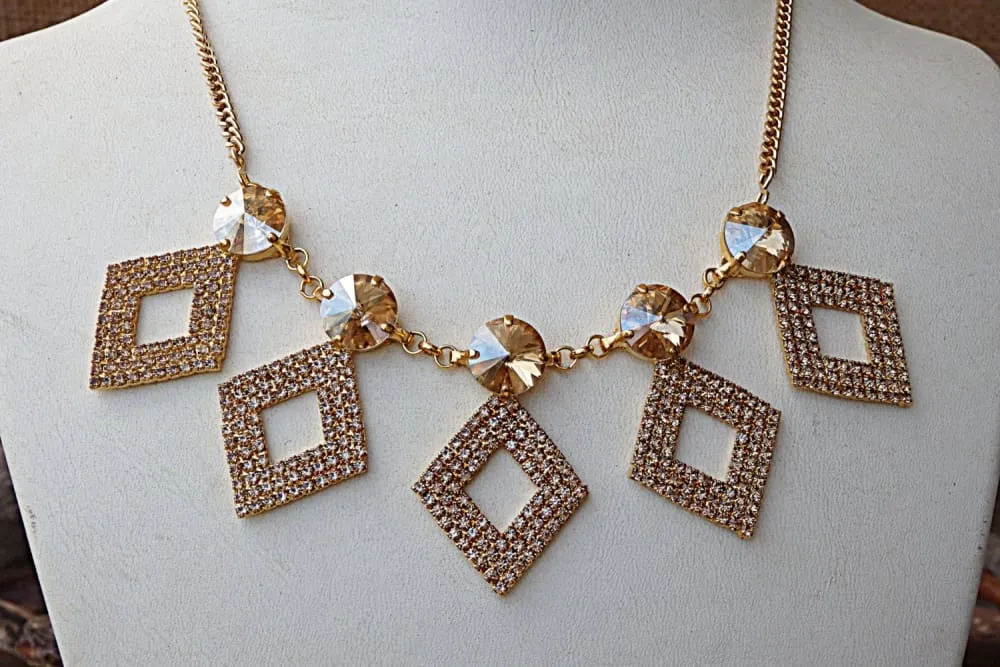 Pave Rhombus Jewelry set