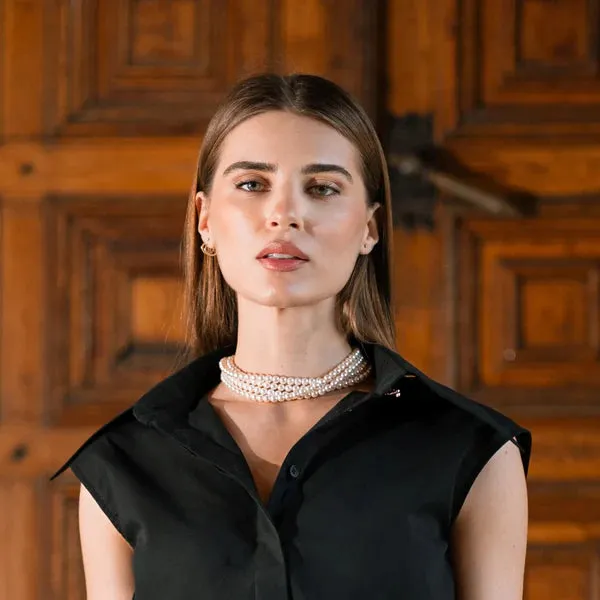 Pearl necklace 4 rows