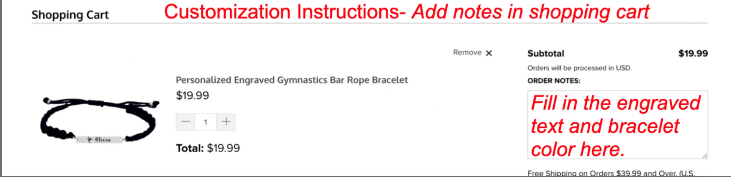 Personalized Engraved Dance Bar Rope Bracelet
