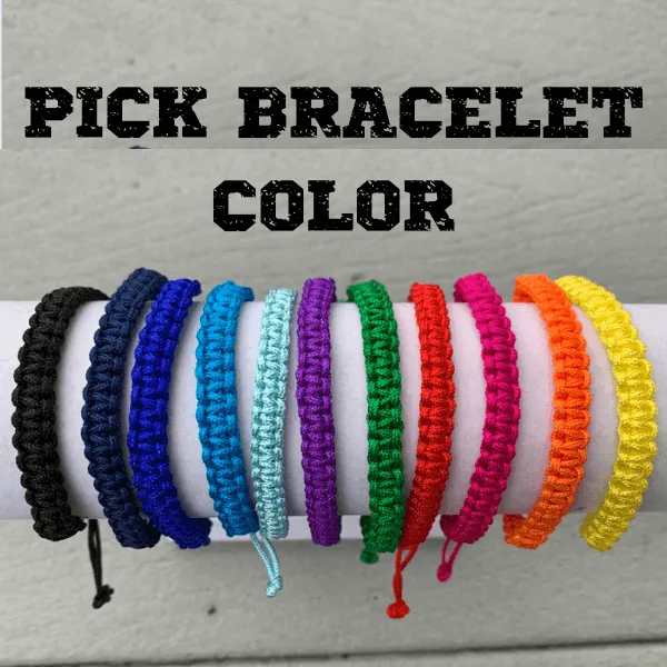 Personalized Engraved Dance Bar Rope Bracelet