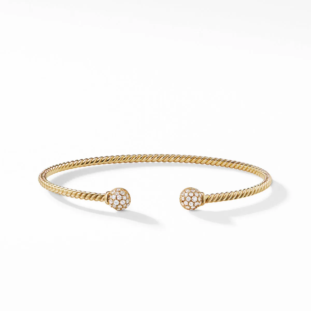 Petite Solari Bead Bracelet with Diamonds in 18K Gold