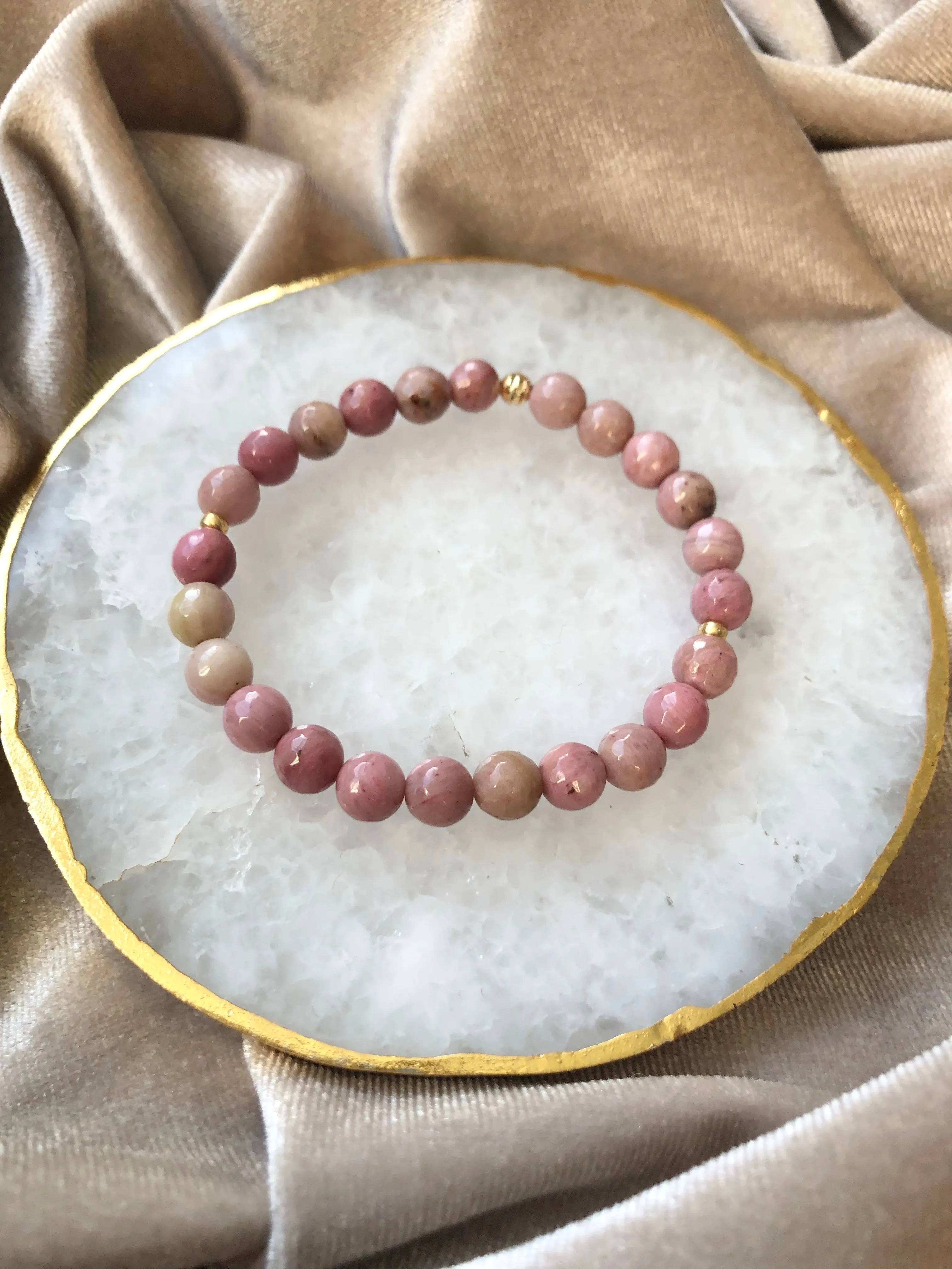 Pink Rhodonite Bracelet