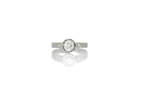 Planish bezel with side stones