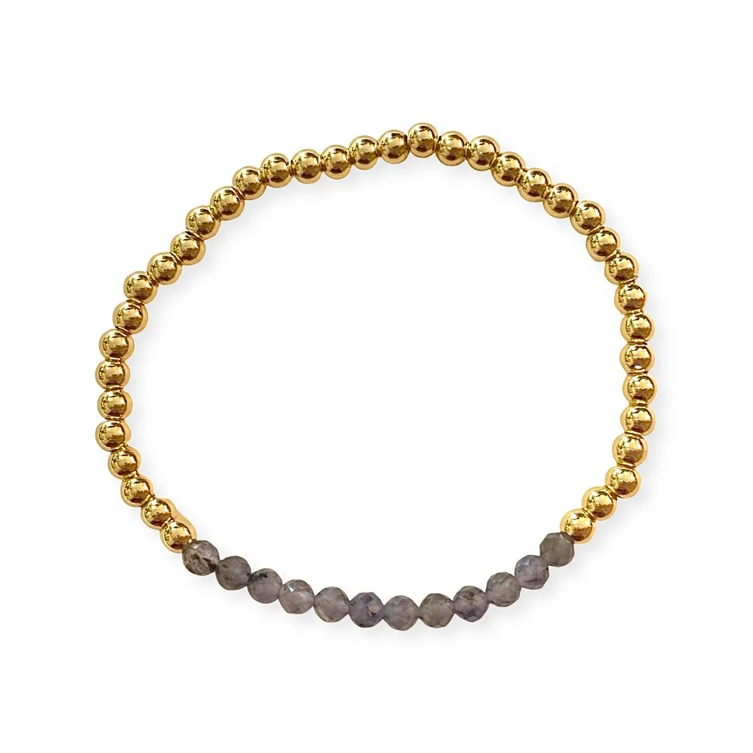 Polly Beaded Gemstone Stretch Bracelet