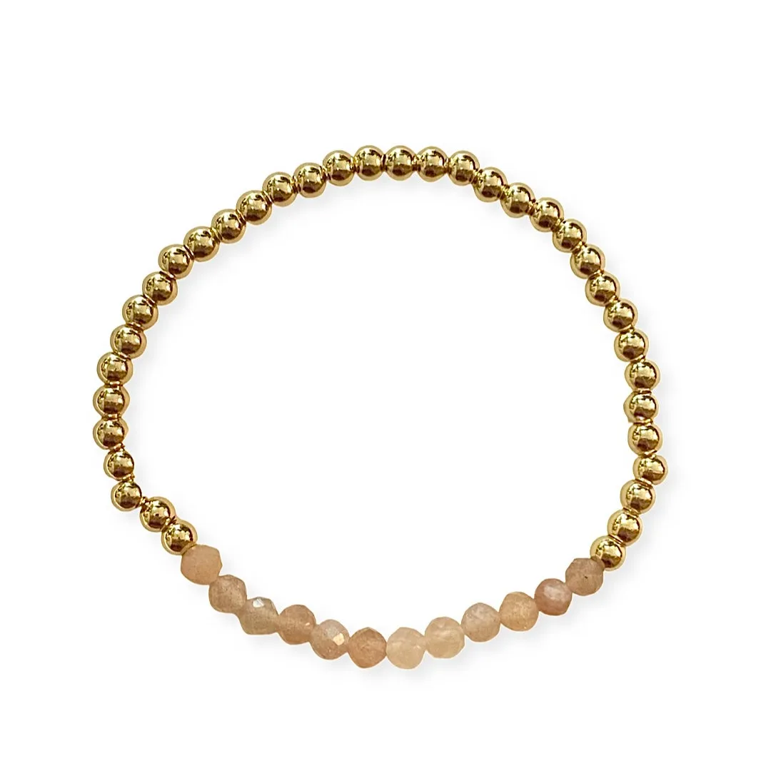 Polly Beaded Gemstone Stretch Bracelet
