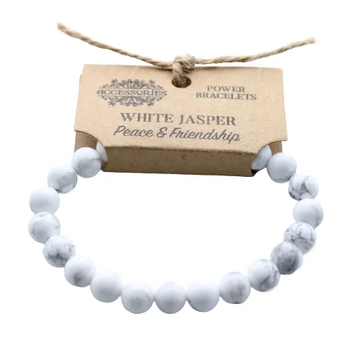 Power Bracelet - White Jasper | Balance Emotions & Enhance Relaxation