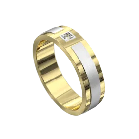 Princess Cut Diamond Raised & Polished Ring