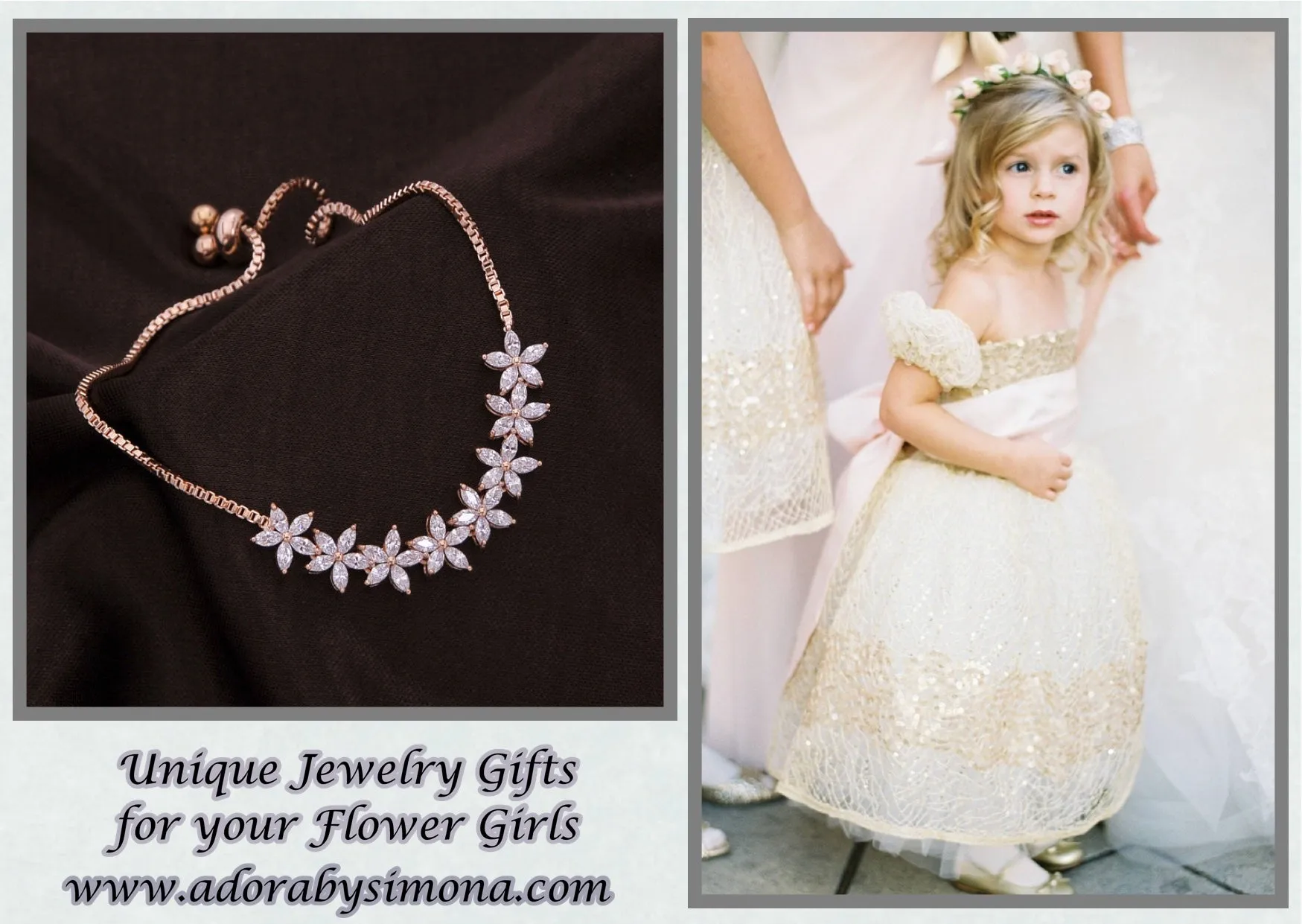 "Lisa" - Cubic Zirconia Adjustable Bracelet - Available in Silver and Rose Gold