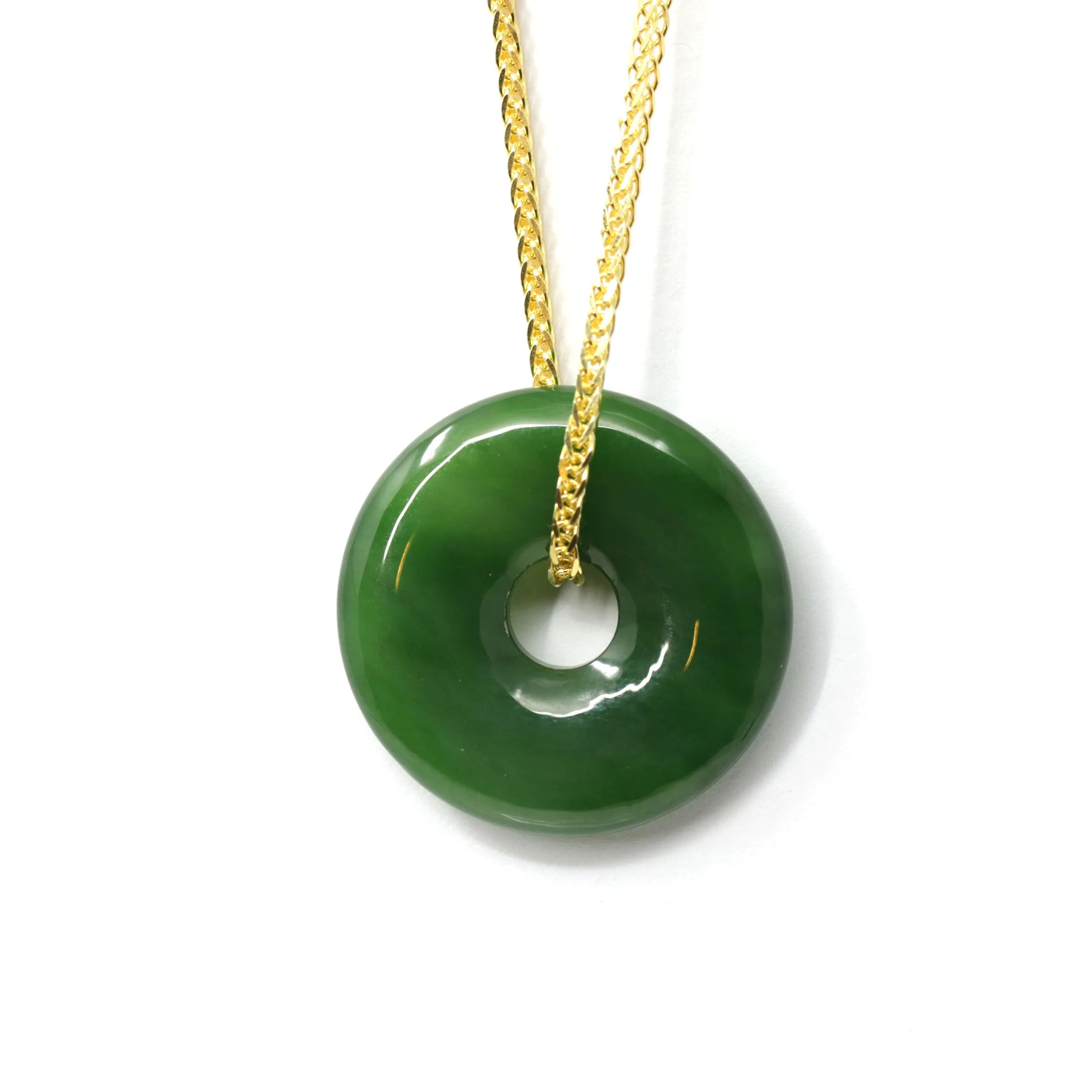 RealJade® "Circle of Heaven" Necklace – Represents Wealth, and Good Fortune Natural Nephrite Jade Necklace