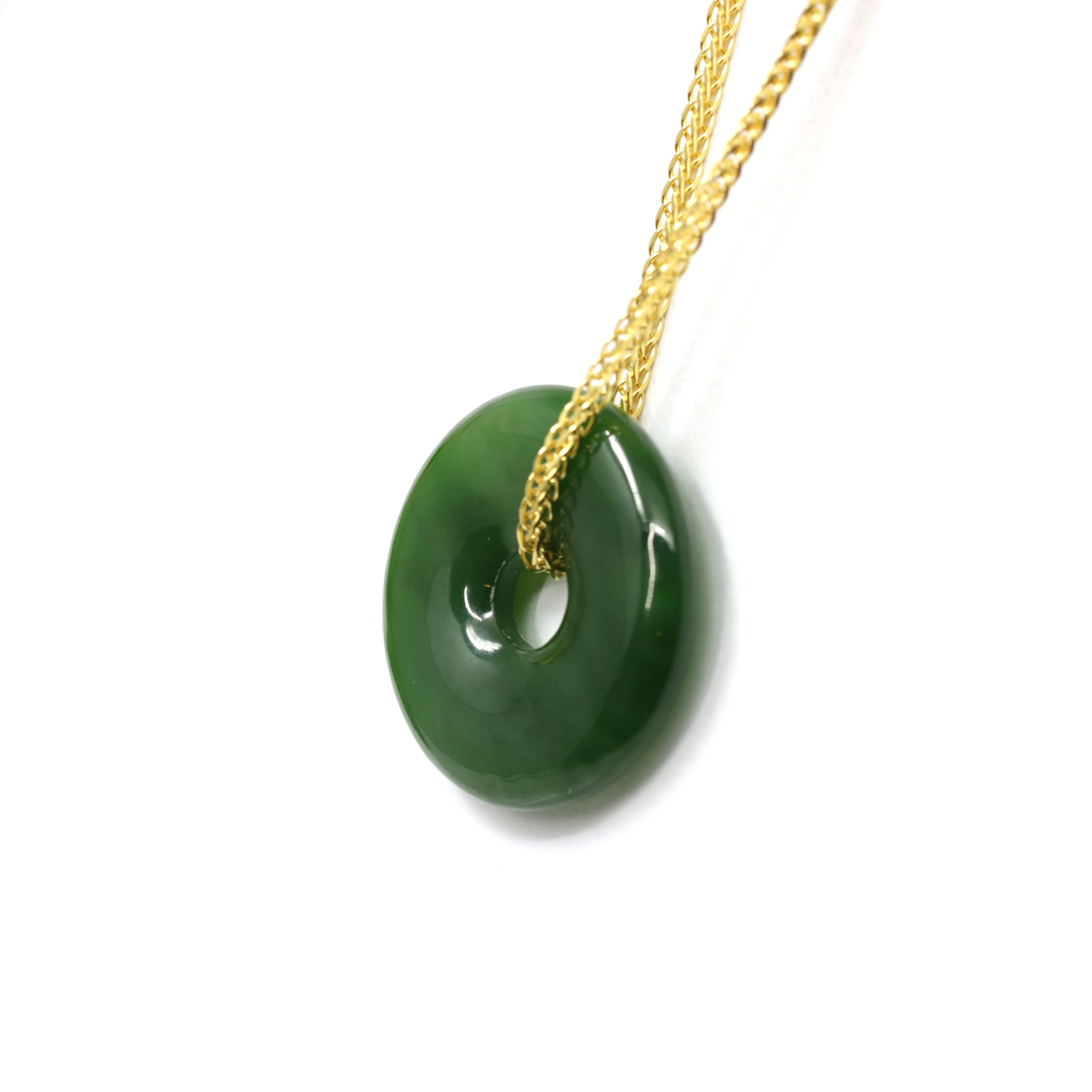 RealJade® "Circle of Heaven" Necklace – Represents Wealth, and Good Fortune Natural Nephrite Jade Necklace