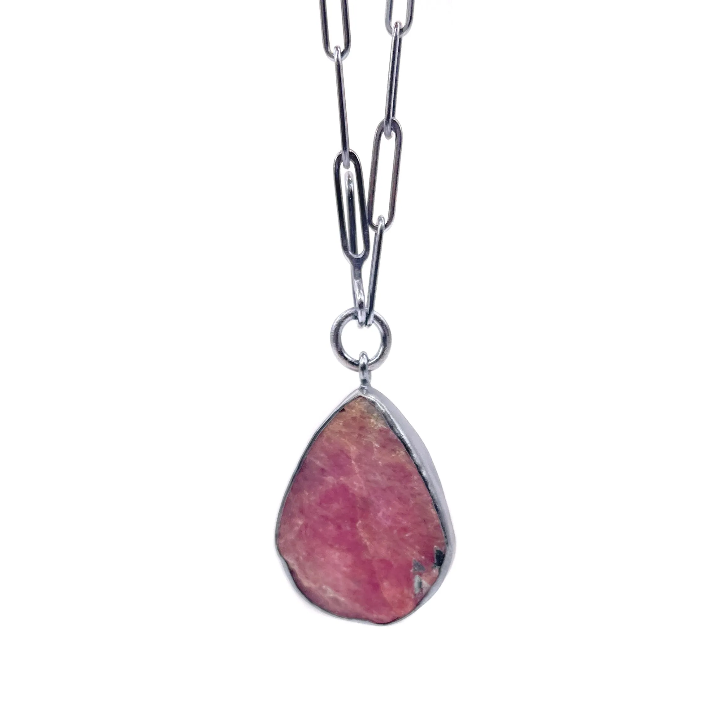 Rough Sapphire Lariat Necklace