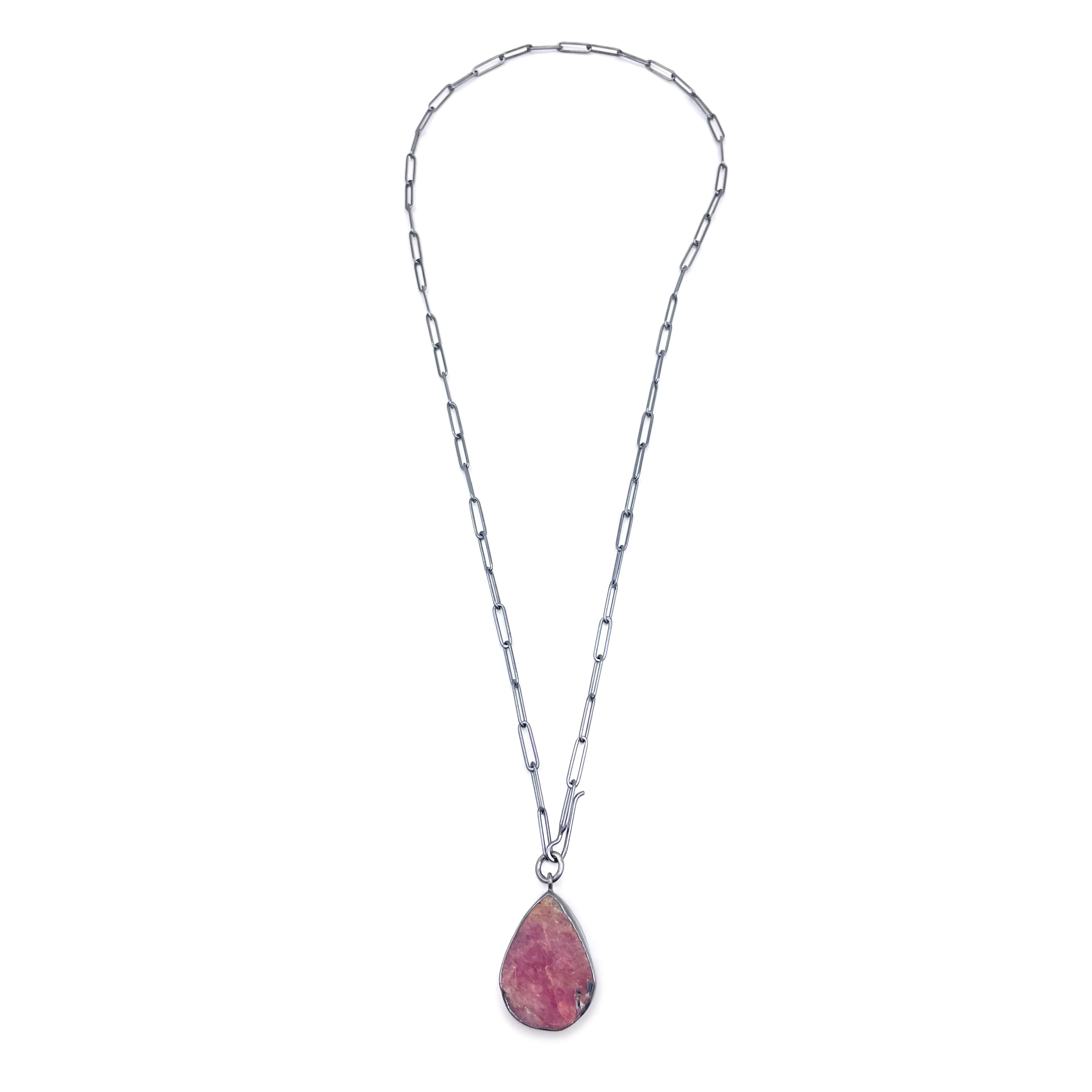 Rough Sapphire Lariat Necklace