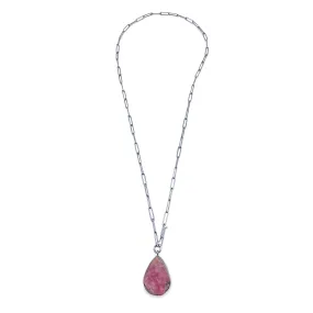 Rough Sapphire Lariat Necklace