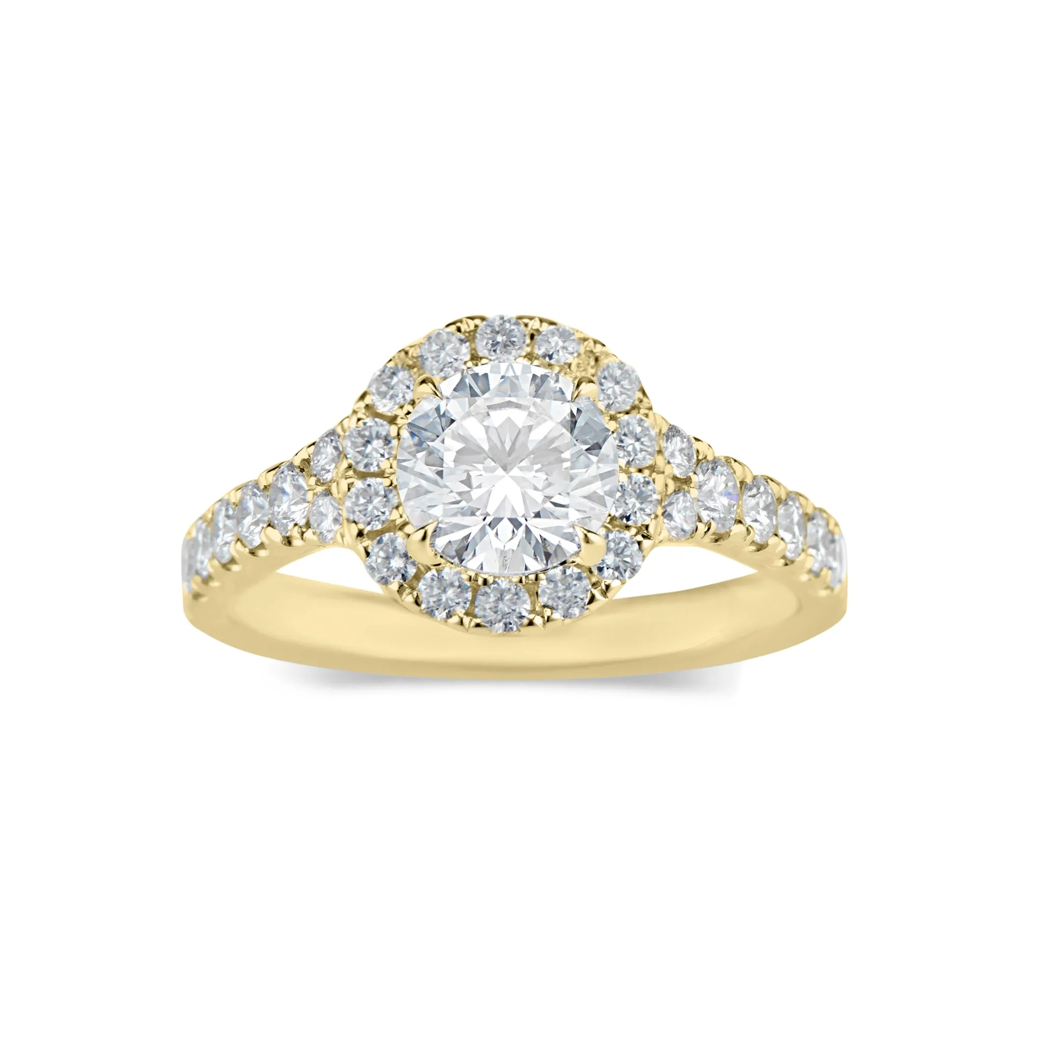 Round Classic Halo Diamond Engagement Ring