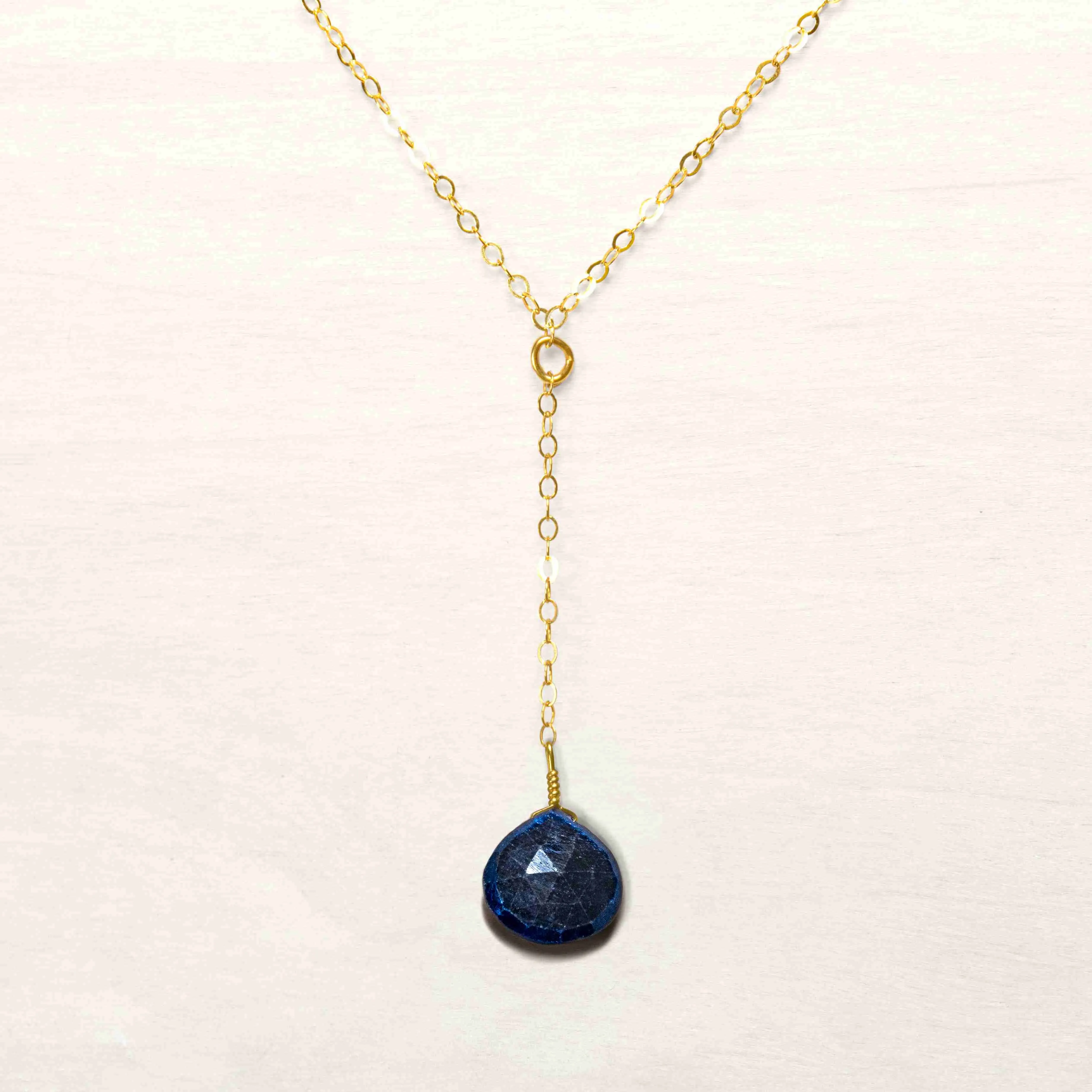 Sapphire Lariat Necklace