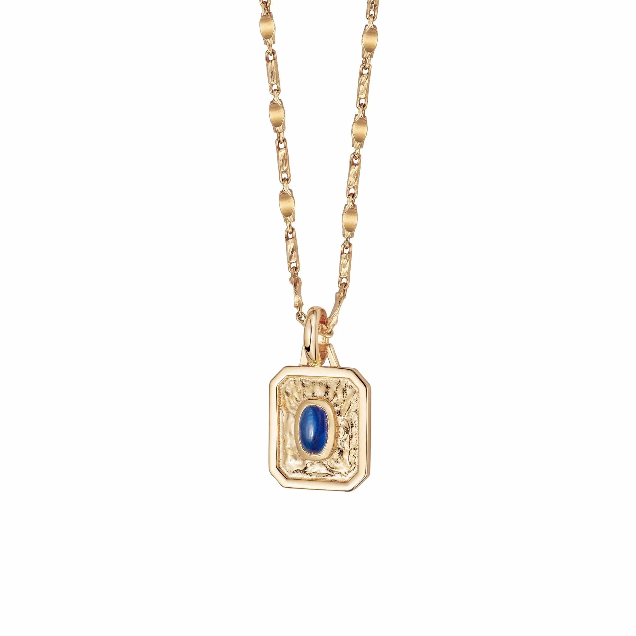 September Sapphire Birthstone Necklace 18ct Gold Plate