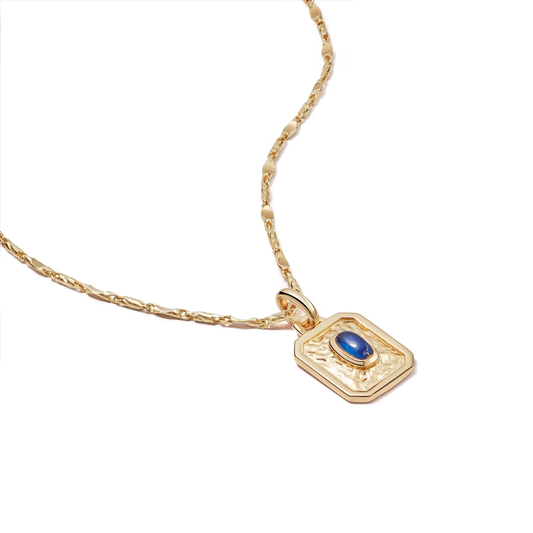September Sapphire Birthstone Necklace 18ct Gold Plate
