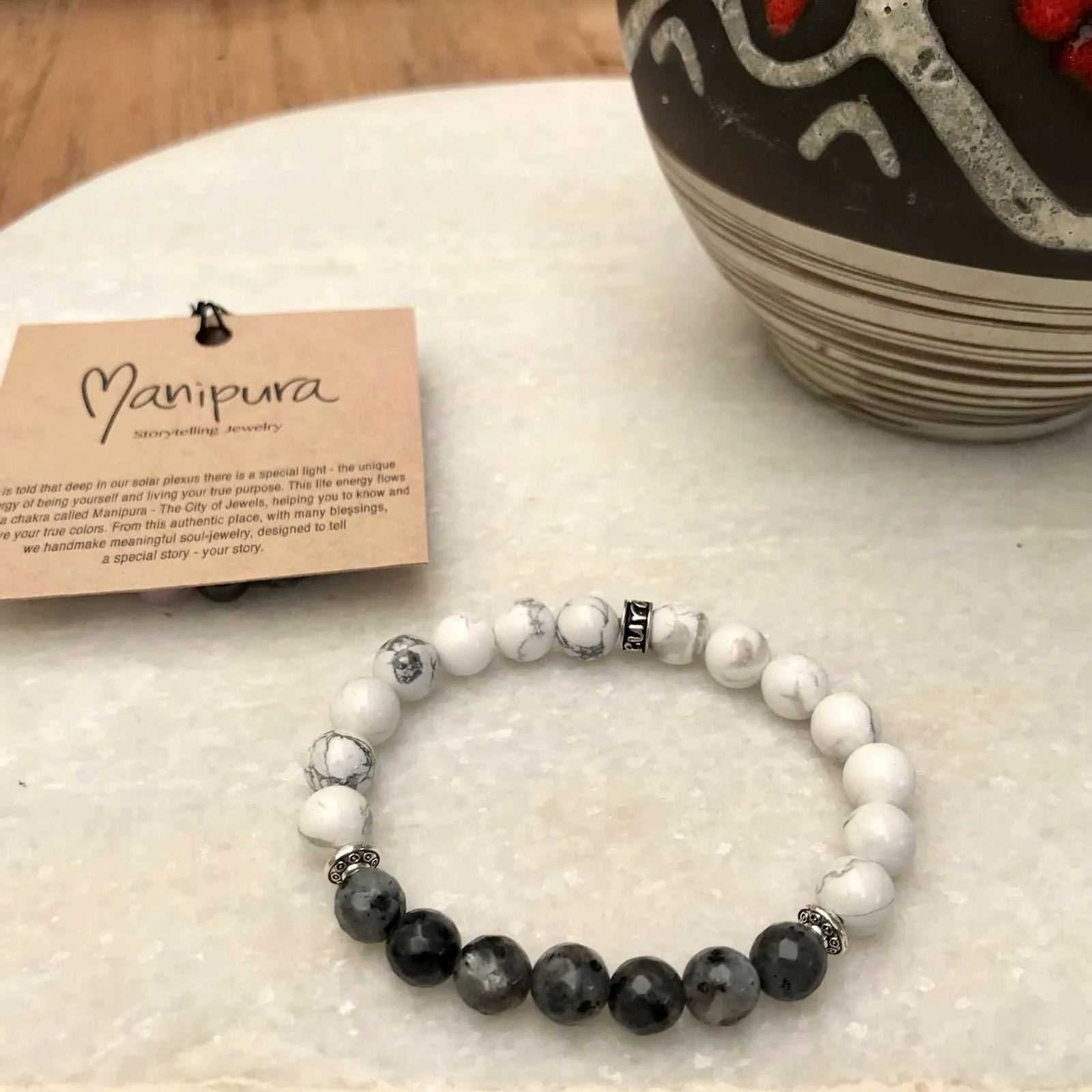 Shades of Grey Gemstone Bracelet