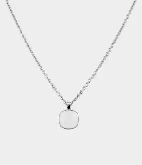 Signet Necklace / Sterling Silver / No Stones