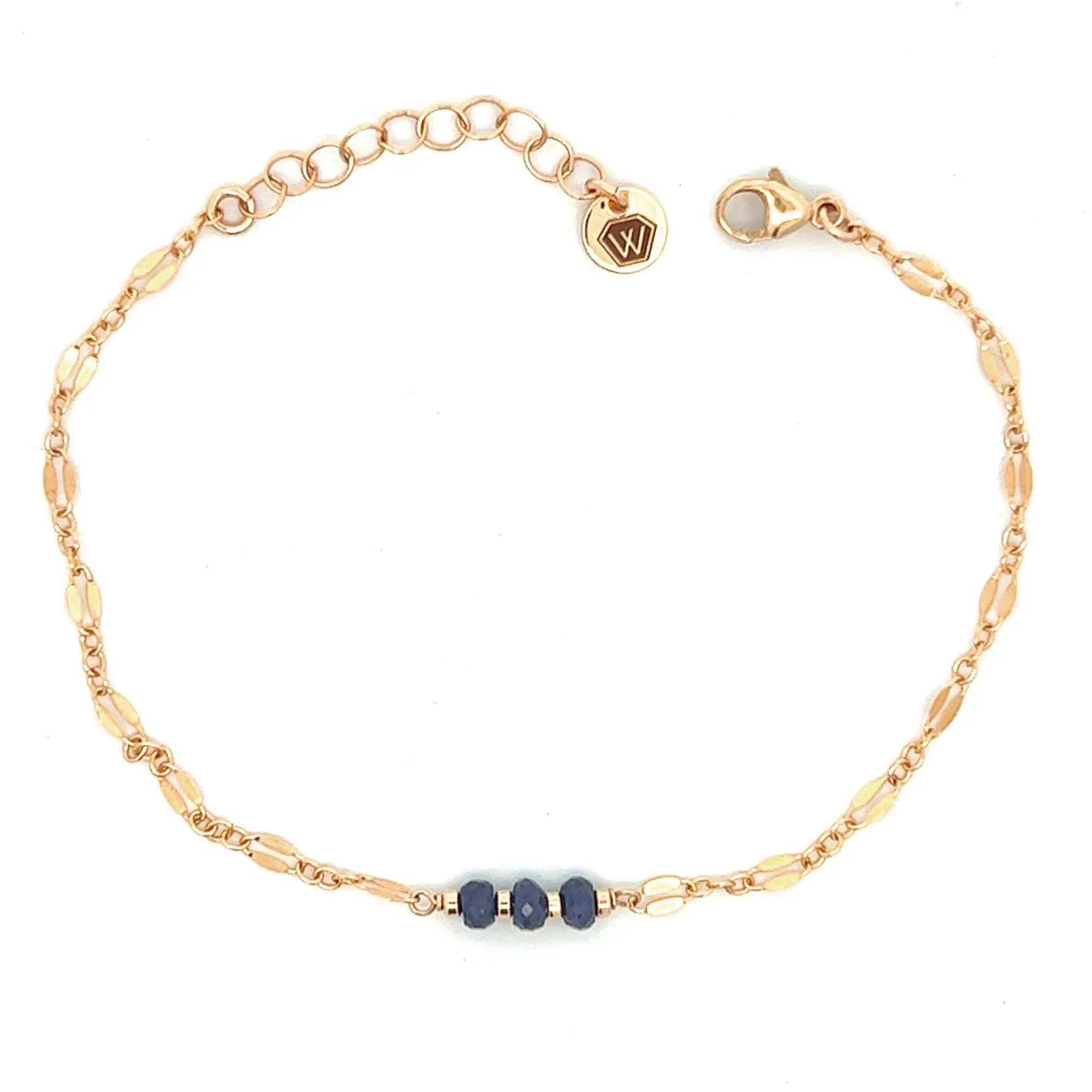 silk road - sapphire 3-stone bracelet