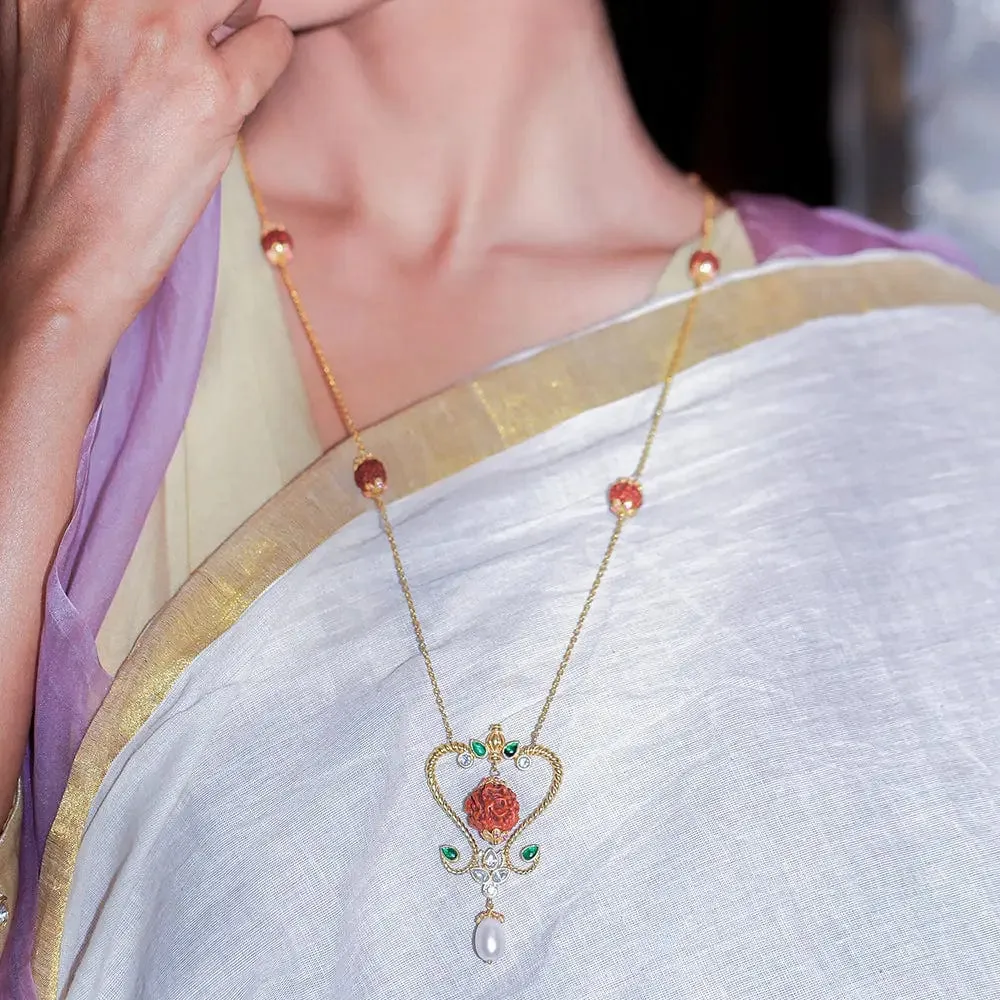 Silver 92.5 Sitayan rudraksh Necklace