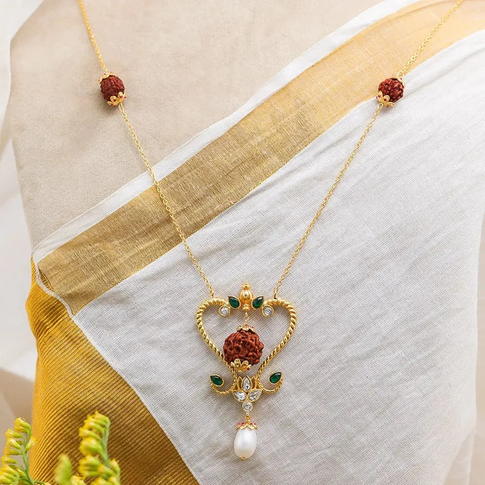 Silver 92.5 Sitayan rudraksh Necklace