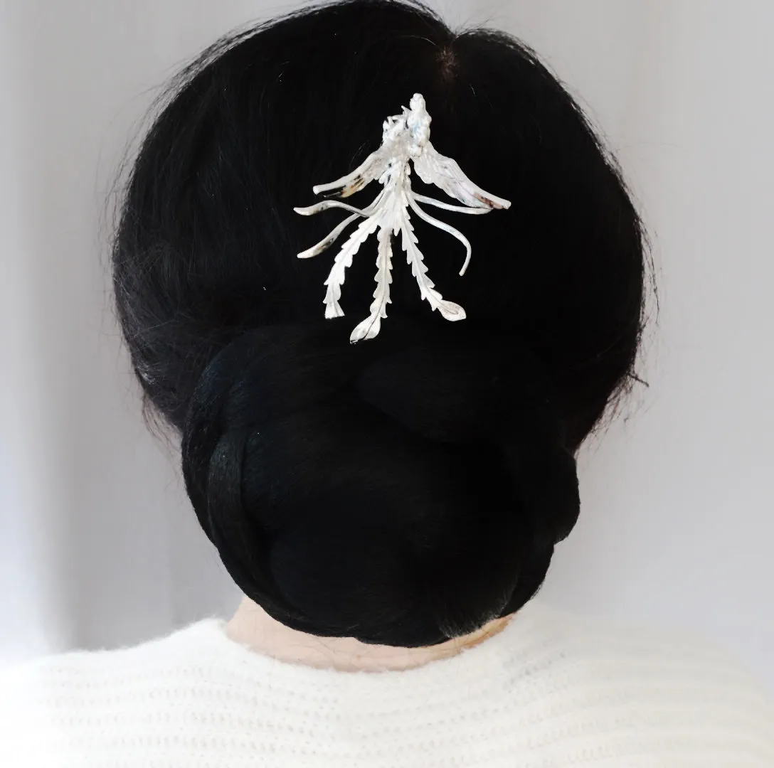 Silver Phoenix Statement Hairpin