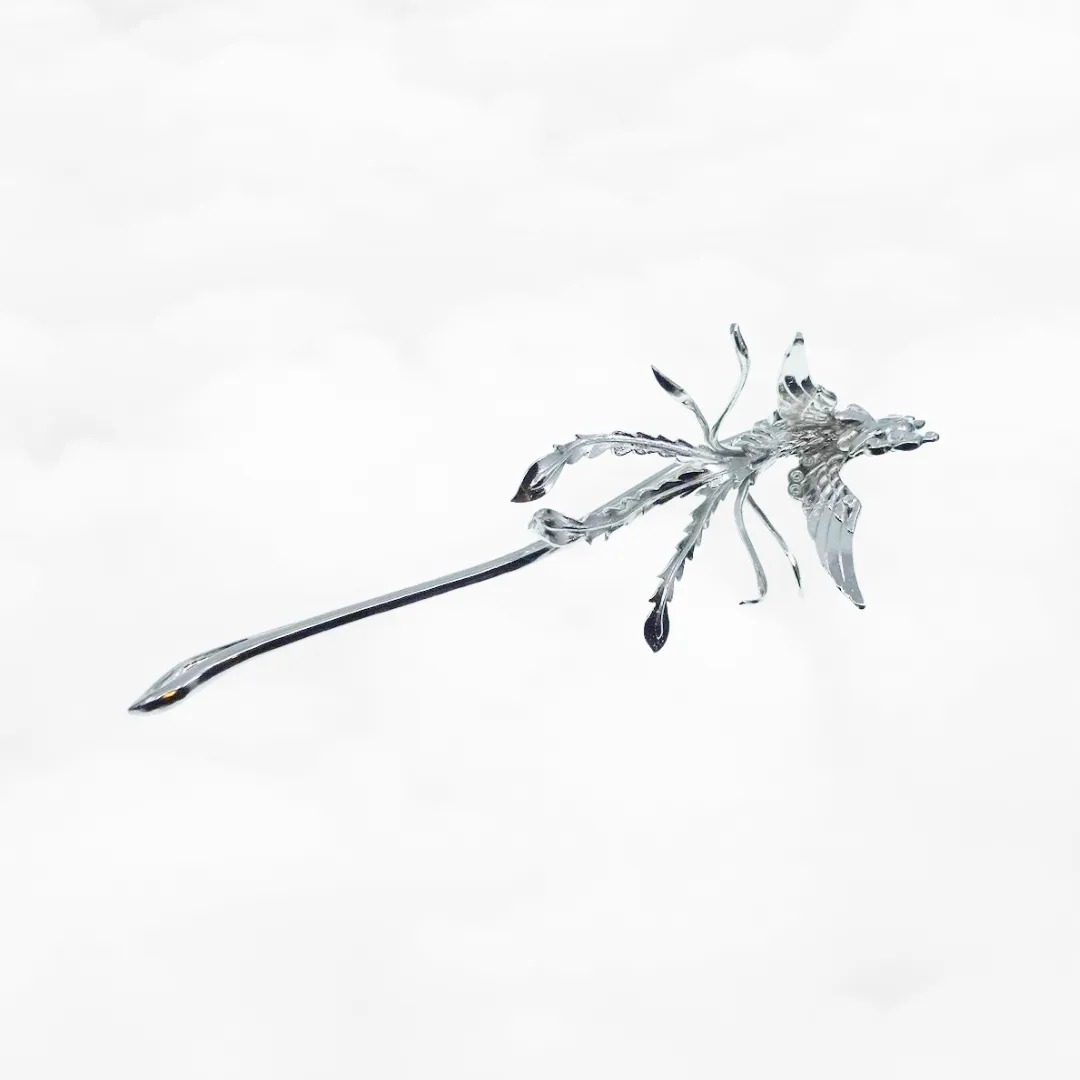 Silver Phoenix Statement Hairpin