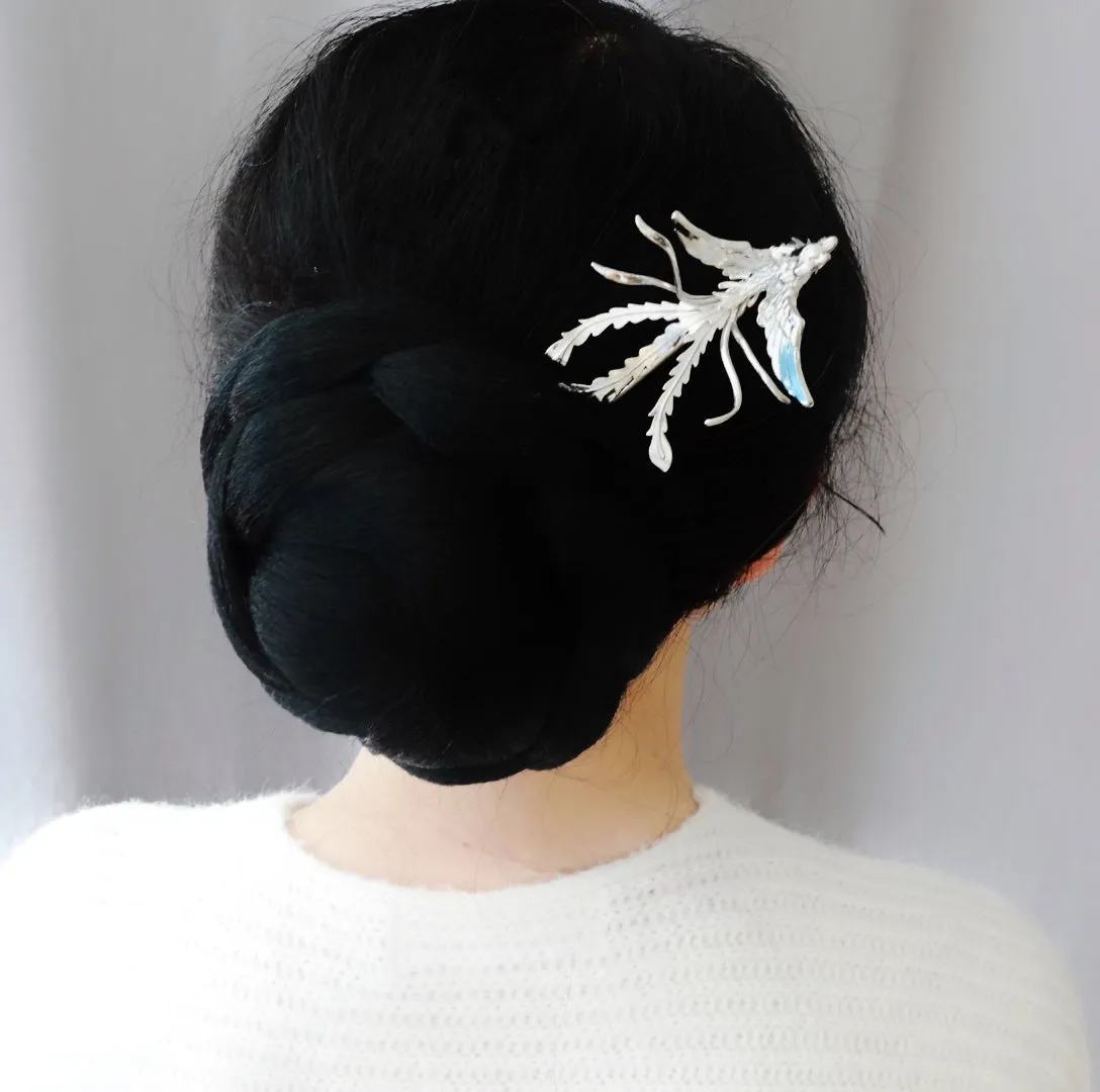 Silver Phoenix Statement Hairpin