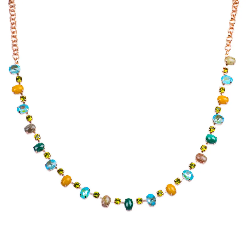 Small Oval and Round Necklace in "Pistachio" *Preorder*