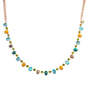 Small Oval and Round Necklace in "Pistachio" *Preorder*