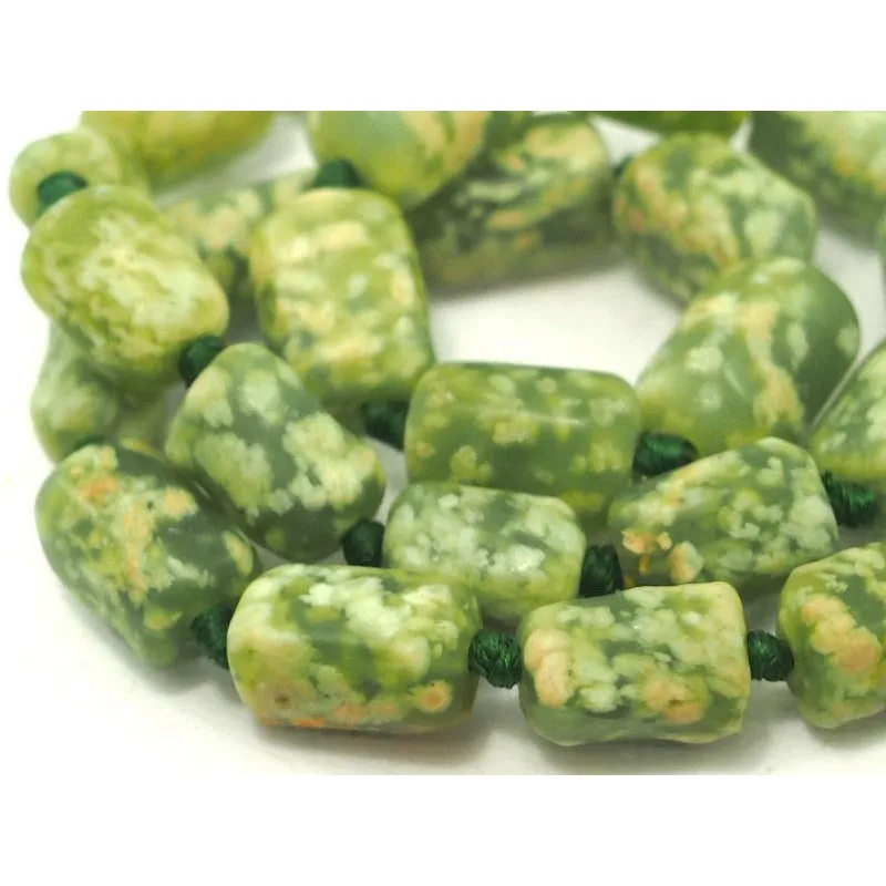 Snow Jade Rectangular Bead Strand