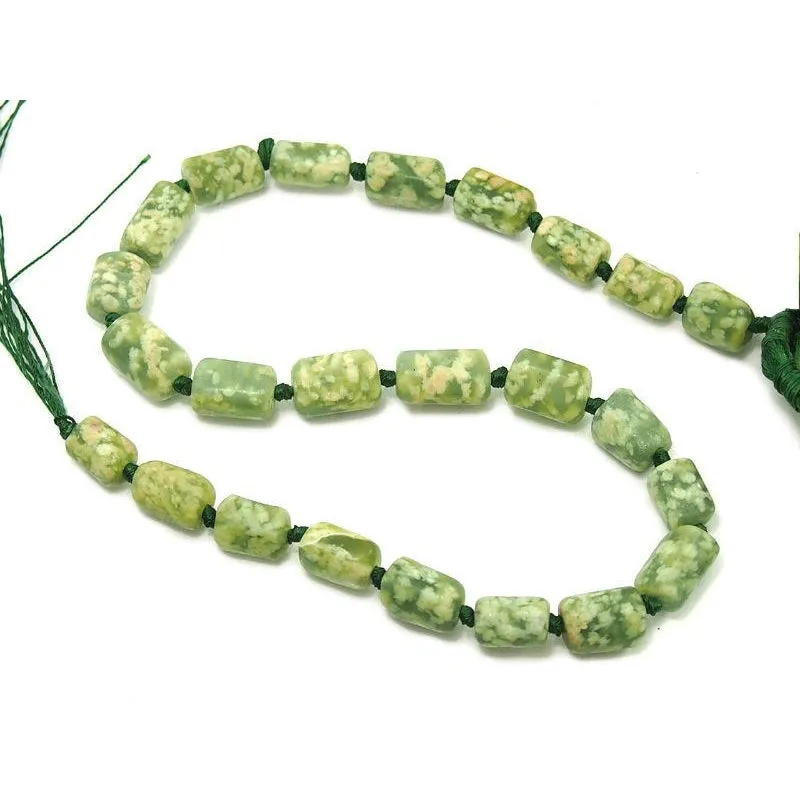 Snow Jade Rectangular Bead Strand