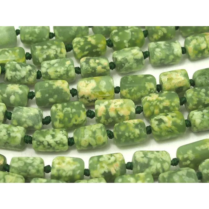 Snow Jade Rectangular Bead Strand