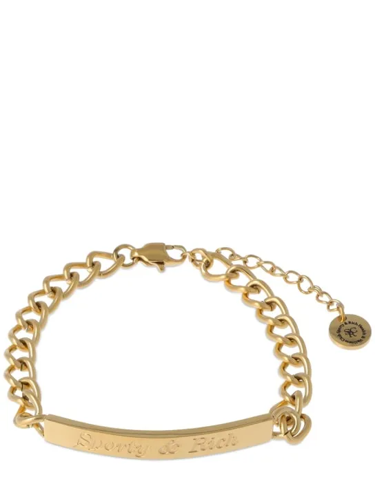 Sporty &amp; Rich   Classic logo curb chain bracelet 