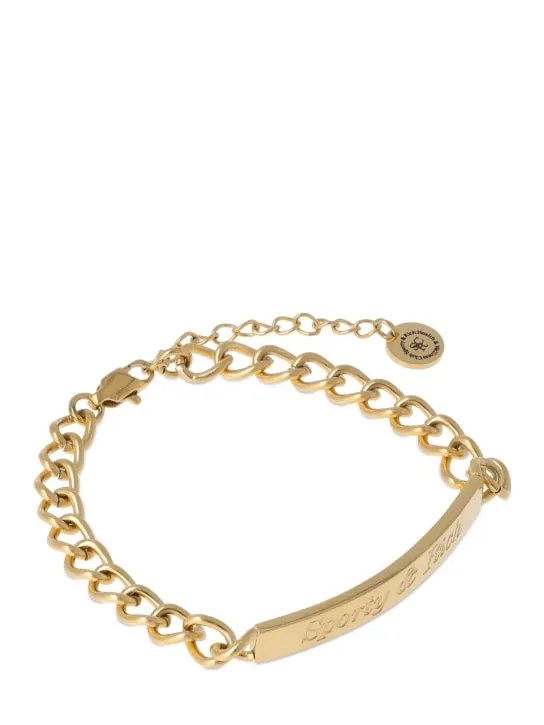Sporty &amp; Rich   Classic logo curb chain bracelet 