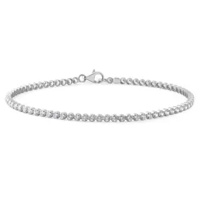 Sterling Silver 19cm Zirconia Tennis Bracelet