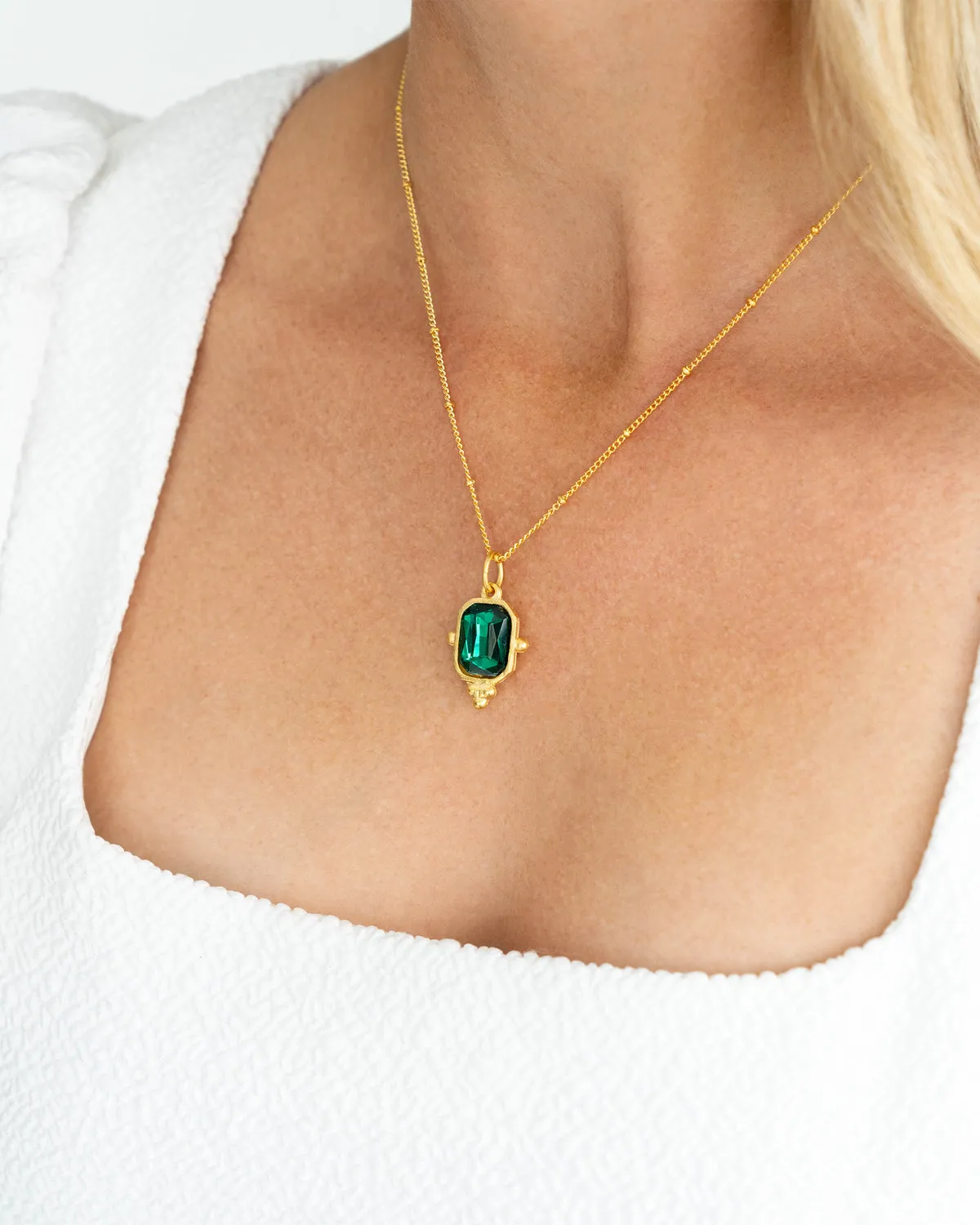 Susan Shaw Dainty Collins Necklace - Evergreen