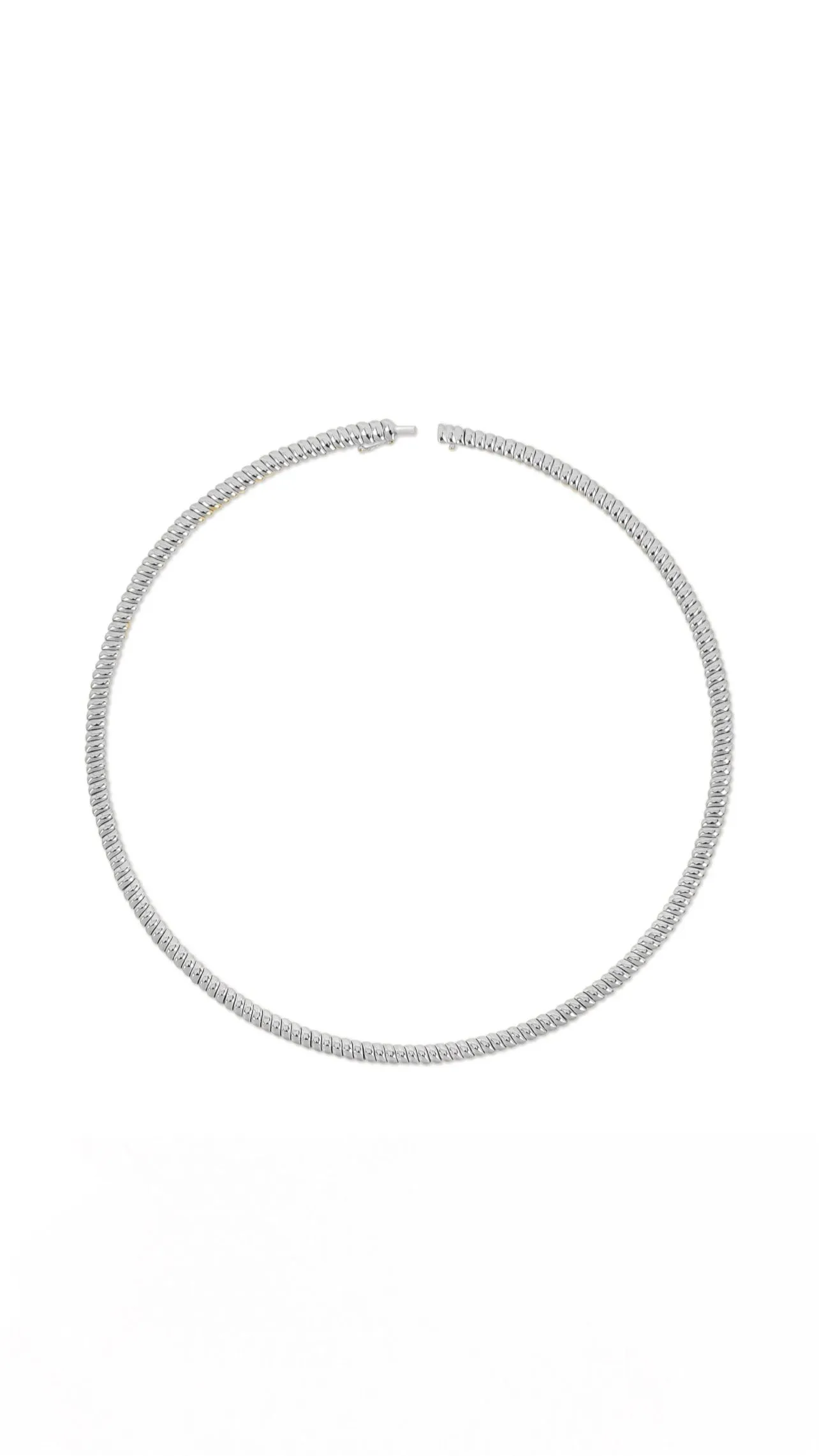 Thin Zoe Choker in White Gold