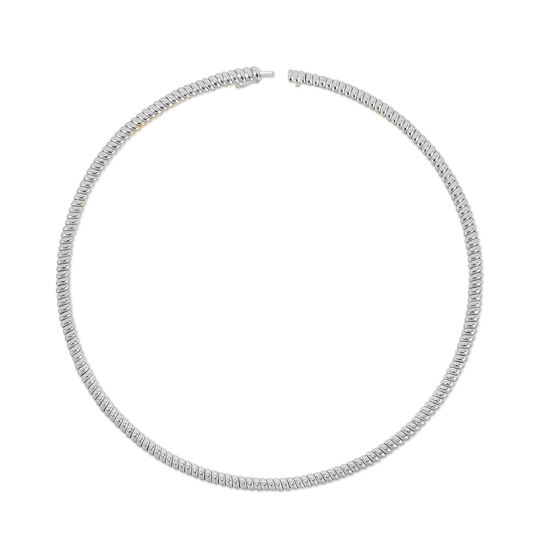 Thin Zoe Choker in White Gold