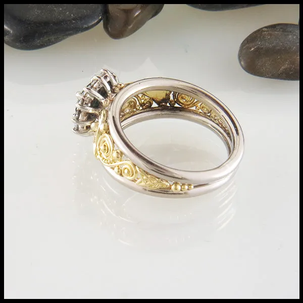 Tsavorite Halo Knotwork Ring