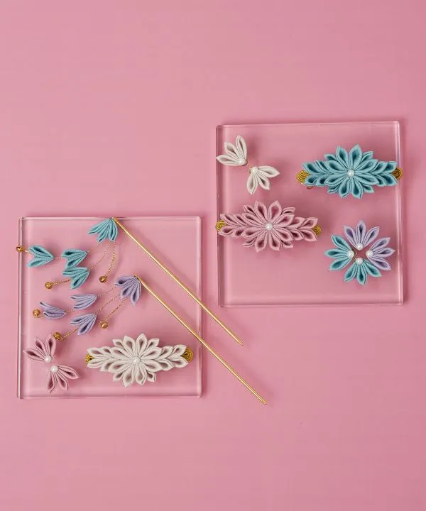 TSUMAMI ZAIKU Flower Petals Kanzashi Hairpin