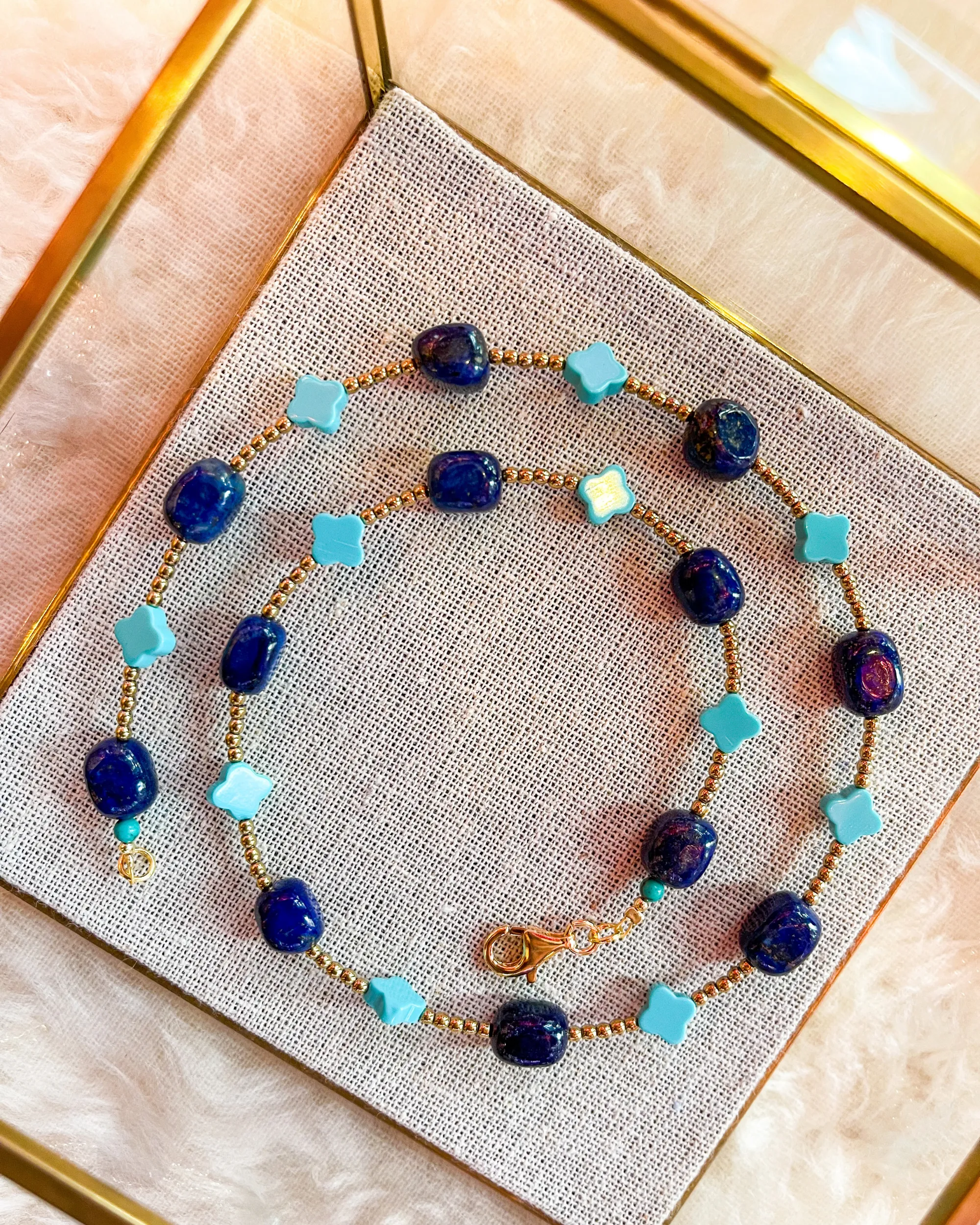 Turquoise Fleur-de-Lis Necklace