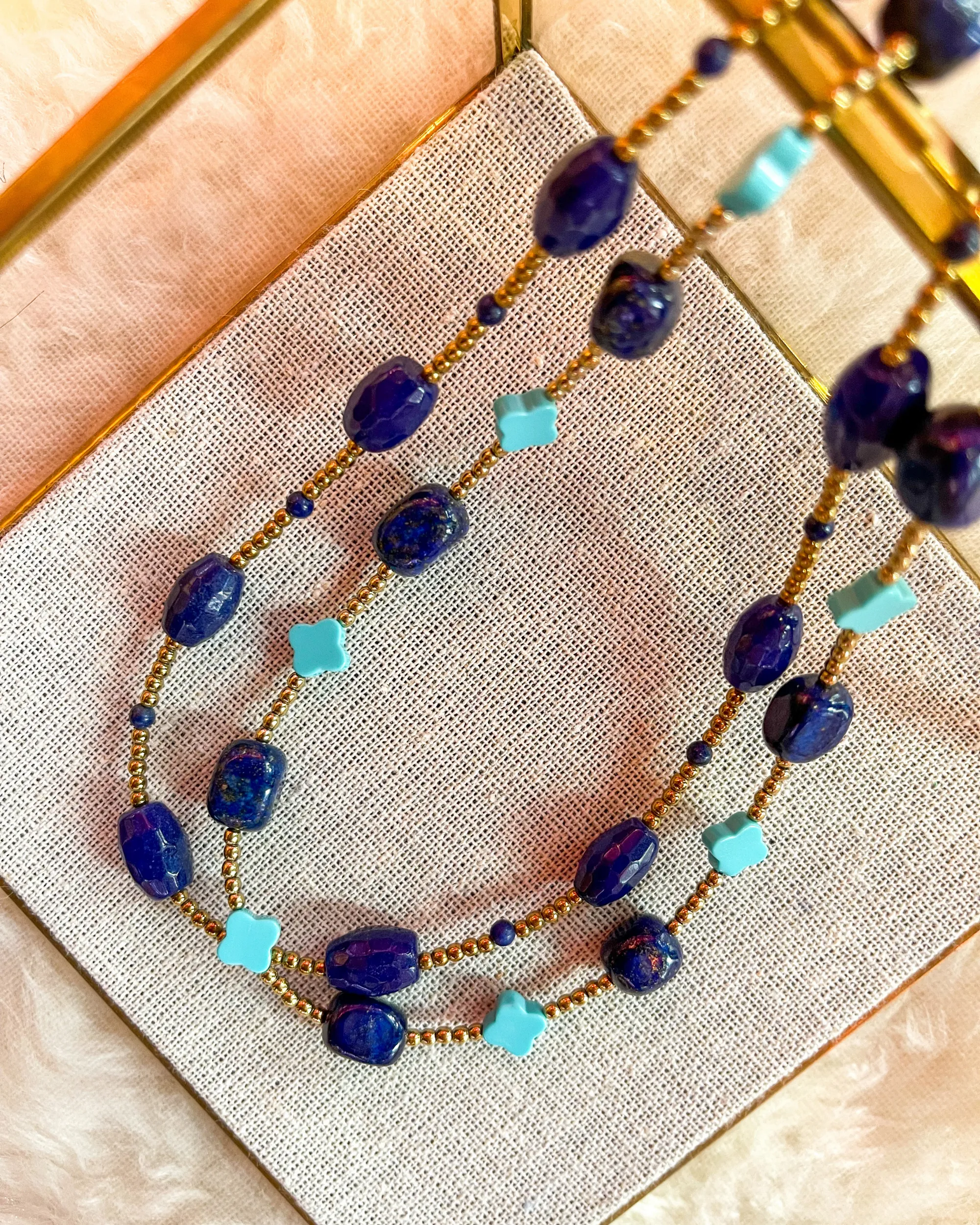 Turquoise Fleur-de-Lis Necklace